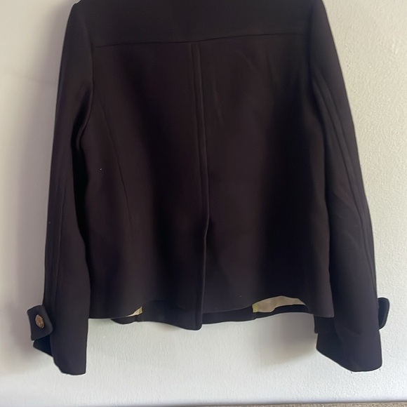 J. Crew Navy Short Wool Pea Coat Size 8 - Picture 7 of 13